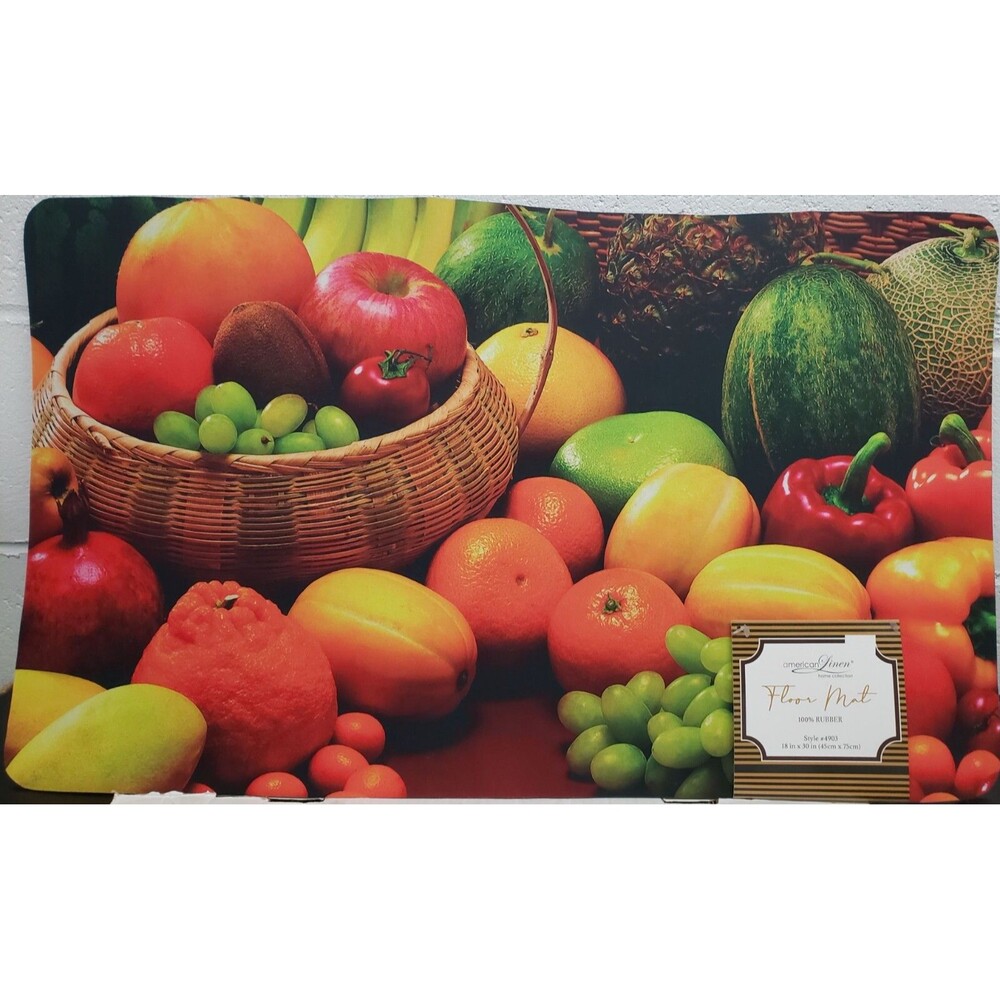 Anti-Fatigue Nonslip Bendable Rubber Floor Mat (18"x30") FRUITS & VEGETABES, AL